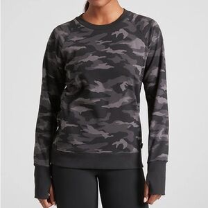 Athleta Gray and Black Camo Pullover